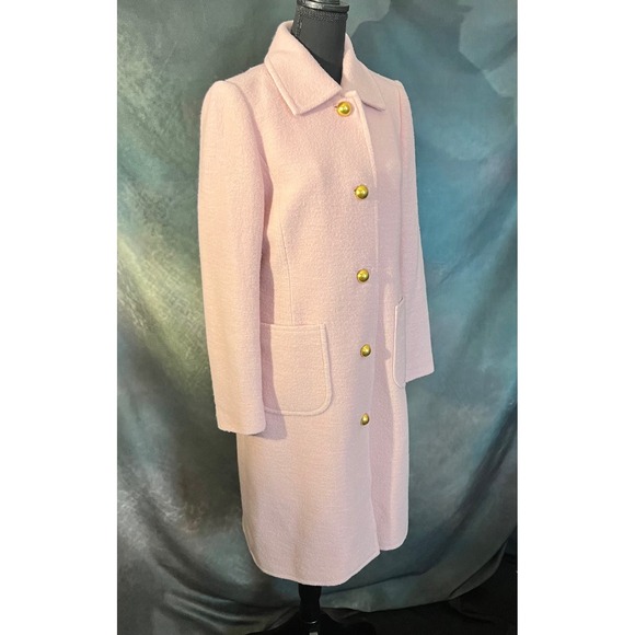 Tory Burch Colette Pink Wool Blend Button Front Coat Women's S/P - Picture 3 of 8
